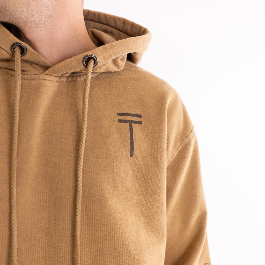 Felpa cappuccio Hoodie uxmal camel