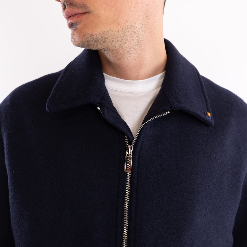 Cappotto corto blu scuro