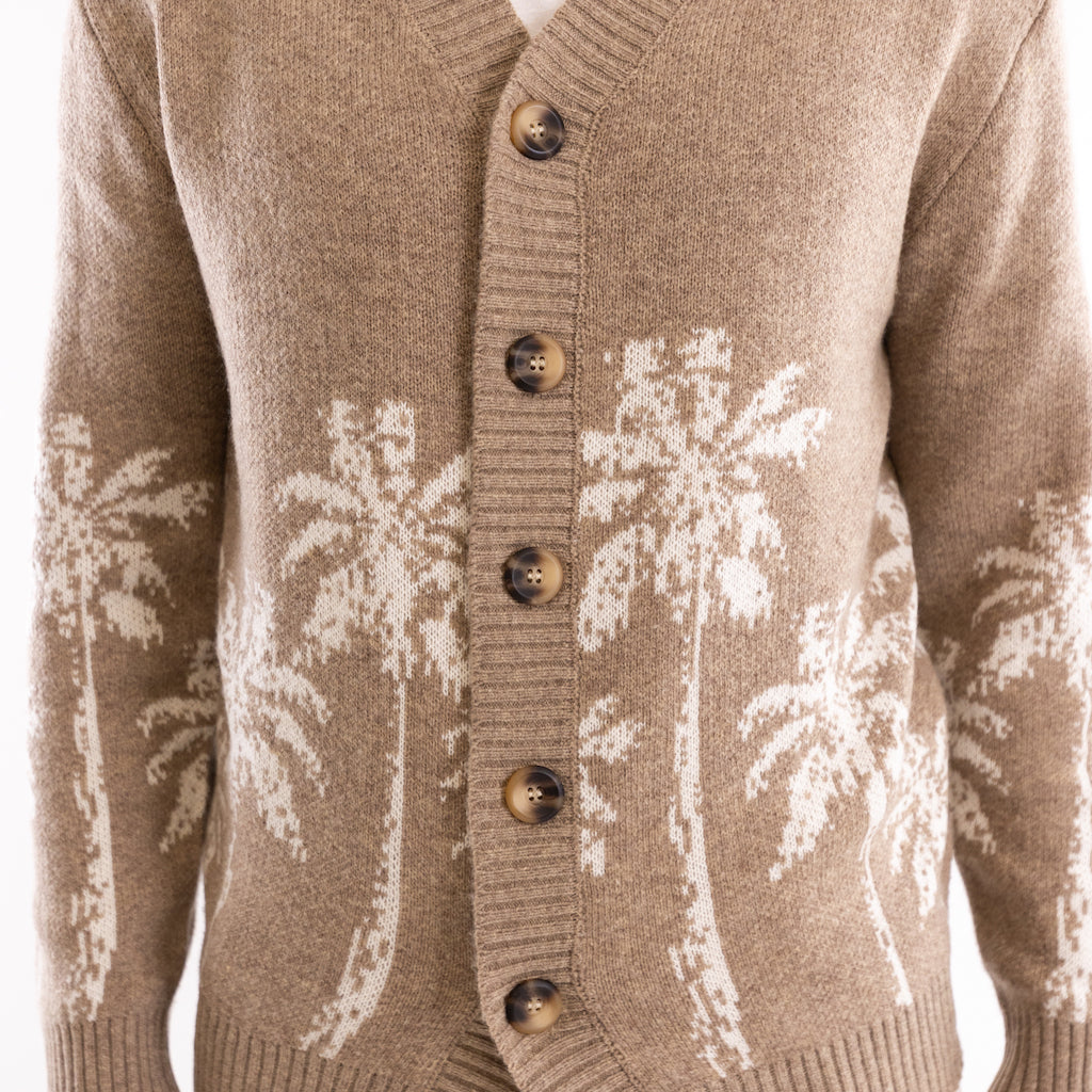 Maglia cardigan Malibù sand