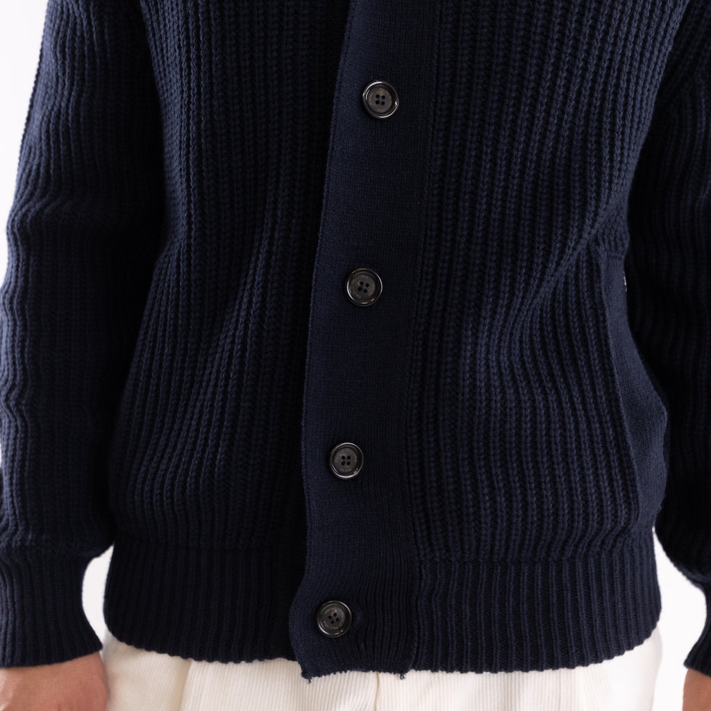 Maglione cardigan blu