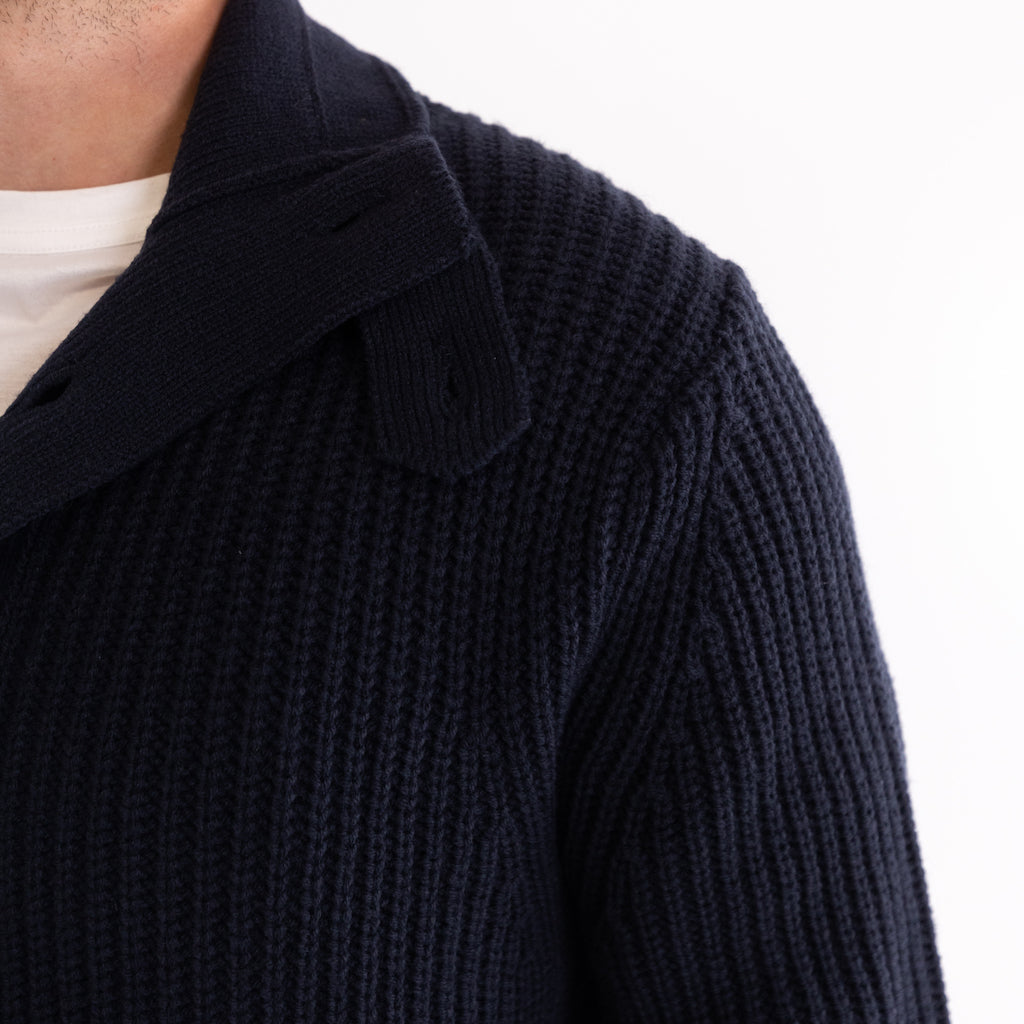 Maglione cardigan blu