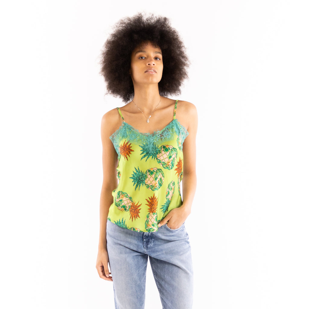 Top Leopard ananas green