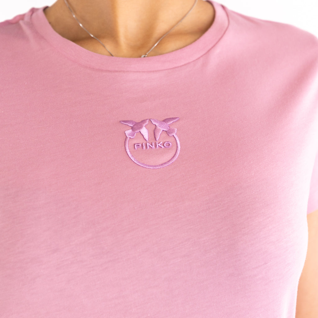 T-shirt Bussolotto logo Love Birds pink