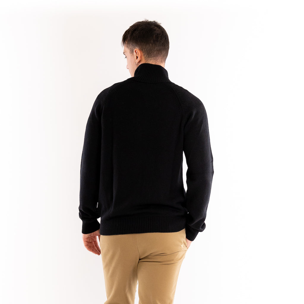 Maglione cardigan nero