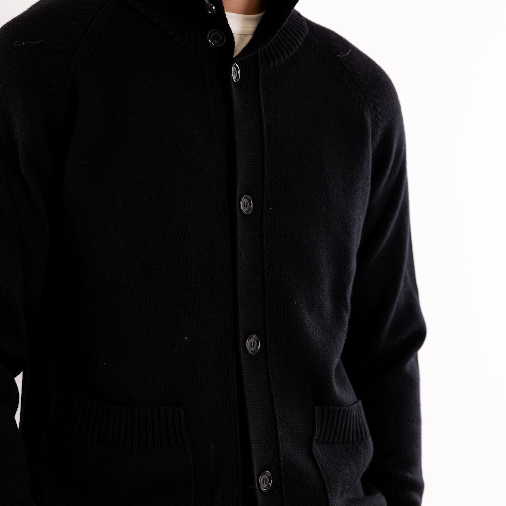 Maglione cardigan nero