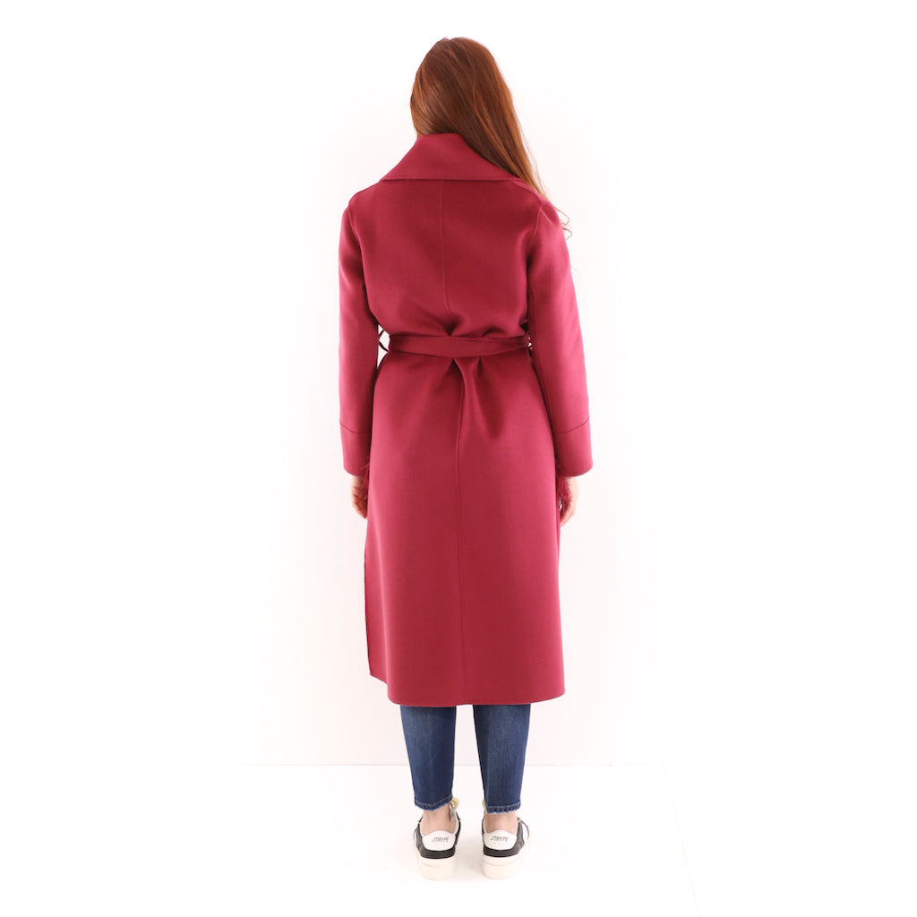 Cappotto piume vinaccia