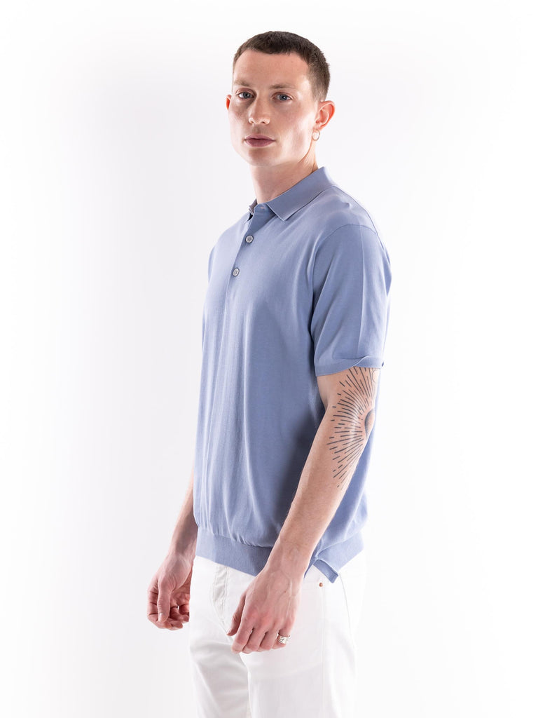 Maglia polo uomo Nito in filo azzurro acqua NITO 730ACQUA PEOPLE OF SHIBUYA 