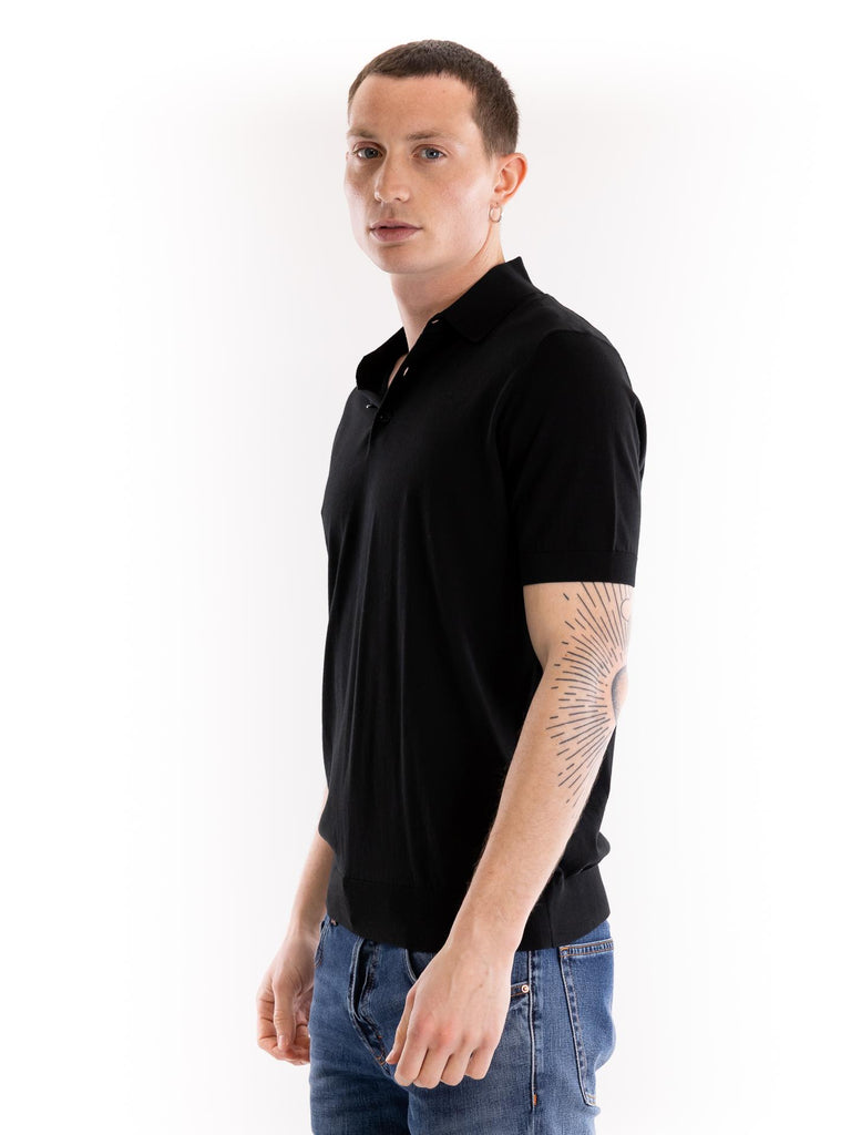 Maglia polo uomo nera A007 F1009000 PAOLO PECORA 