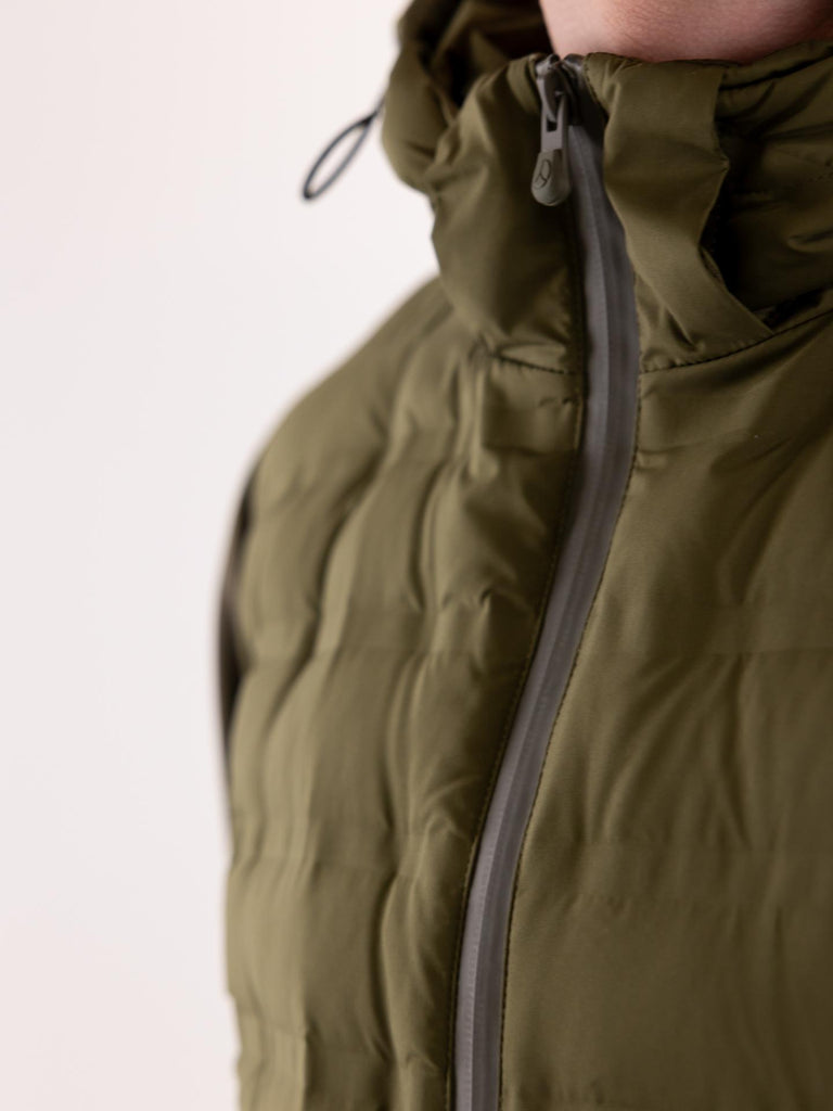 Giubbino New in tessuto tecnico verde militare