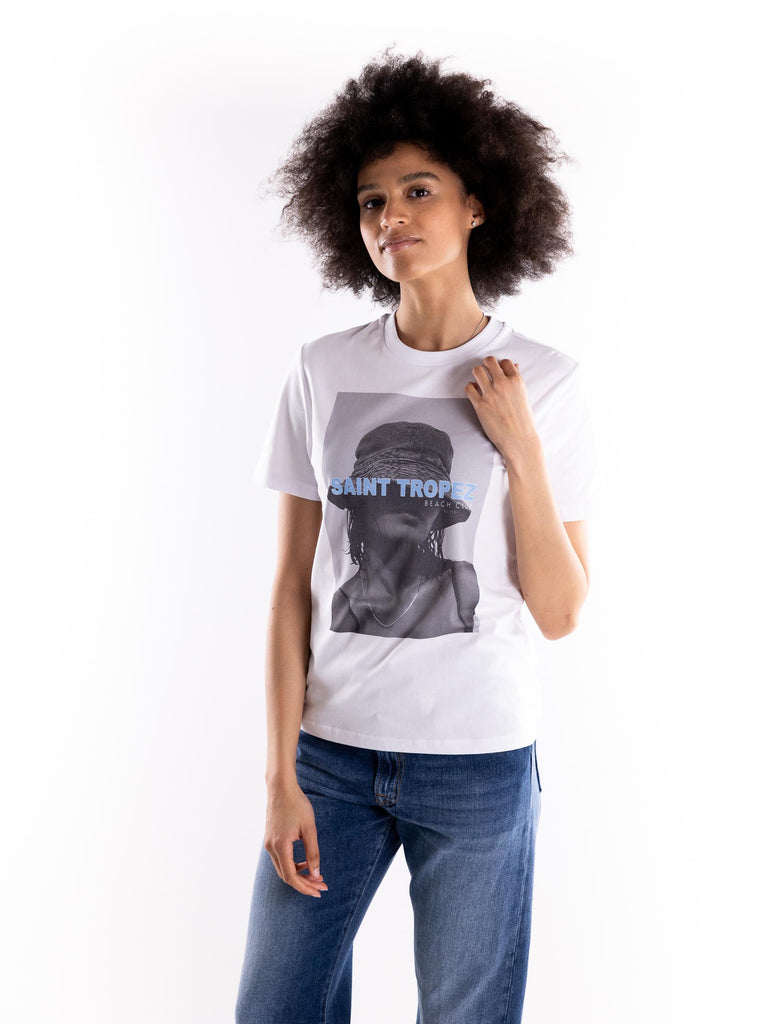 t-shirt donna stampa Trop UTEE 841BIANCO ELITE' 