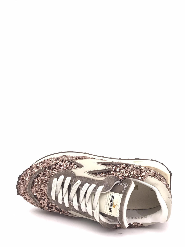 Sneakers running con paillettes champagne HY111 CHAMPAGNE MOACONCEPT 
