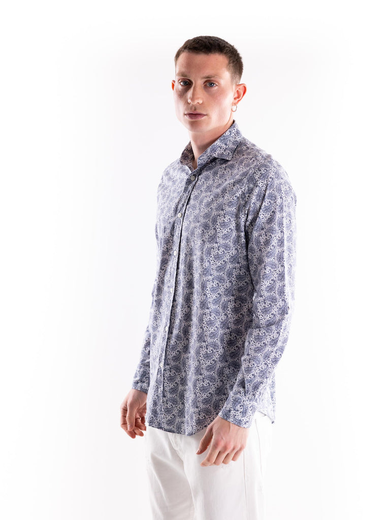 Camicia in fantasia su base bianca GERANIO 2260MULTICOLOR PORTOFIORI 