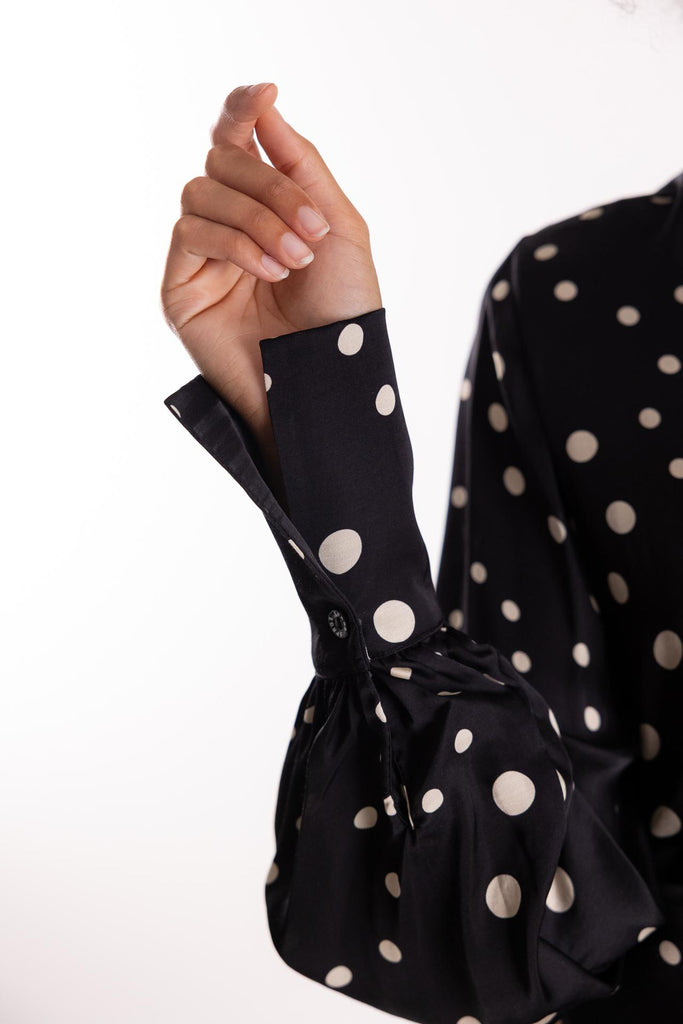 Camicia black pois 15053 NERO 5 PROGRESS 
