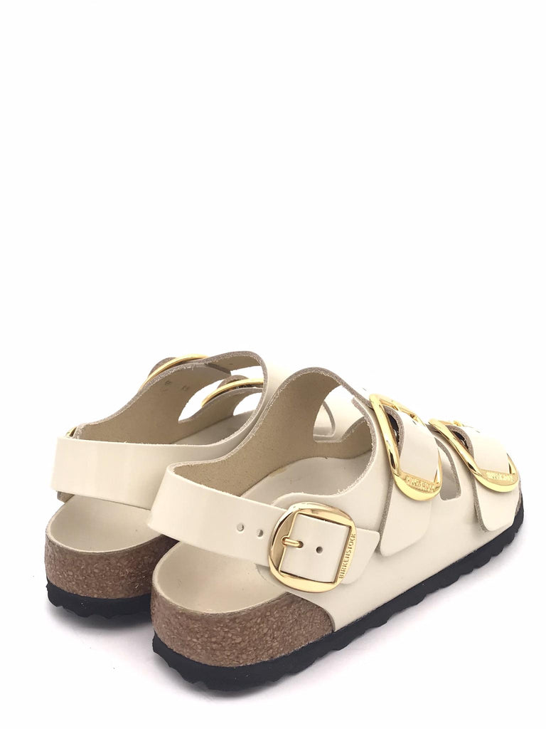 Sandalo Milano big buckle ecrù