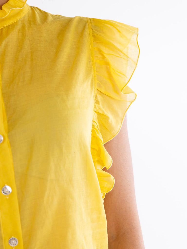 Camicia smanicata Ruffles gialla 14011 RUFFLESGIALLO 5 PROGRESS 