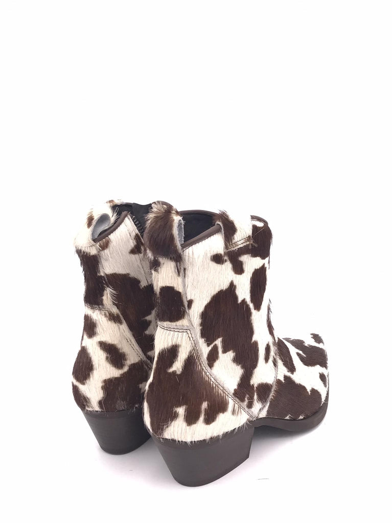 Texano basso in cavallino muccato marrone e bianco DX380 MARRONE-BIANCO METISSE 