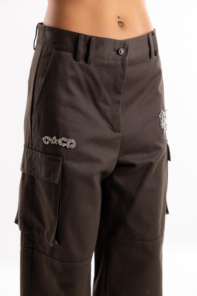 Pantalone cargo fake cioccolato BUW25011 CIOCCOLATO BRAND UNIQUE 