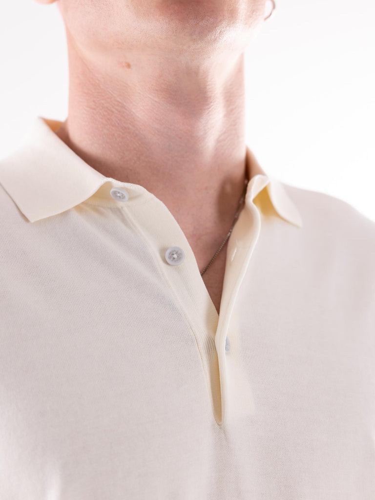 Maglia polo uomo Nito in filo bianca NITO 007BIANCO PEOPLE OF SHIBUYA 