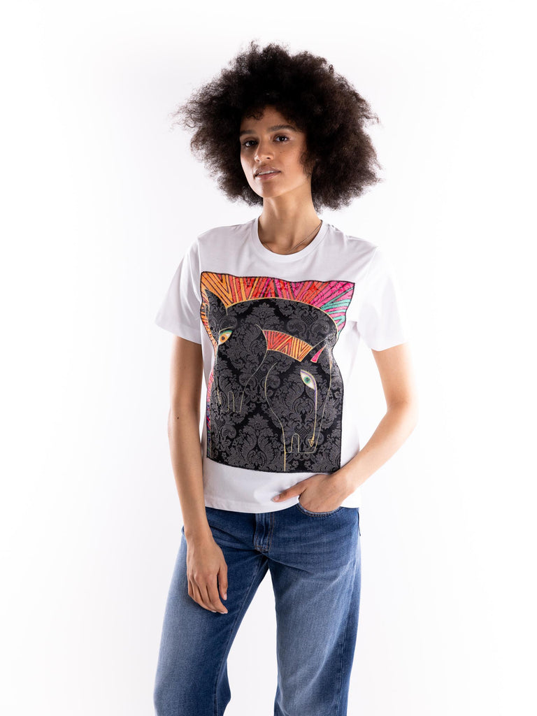 T-shirt donna Equos bianca ORGA EQUOS BASTILLE 