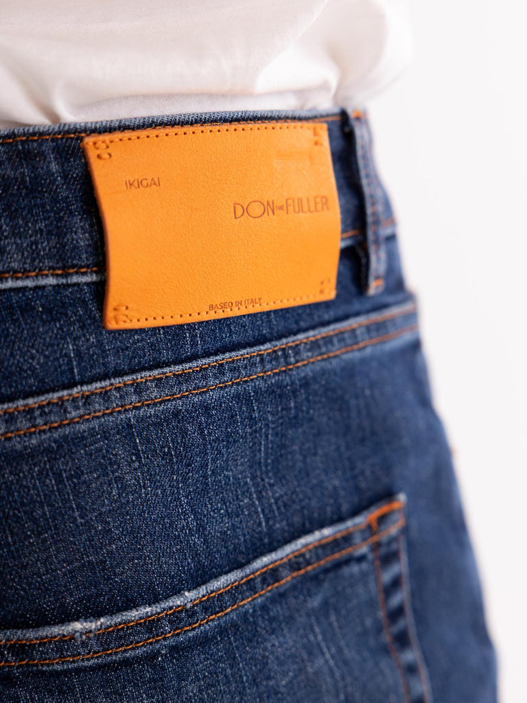 Jeans uomo modellon Flores blu macchie colore M2F4016 DTFUTBLU DON THE FULLER 