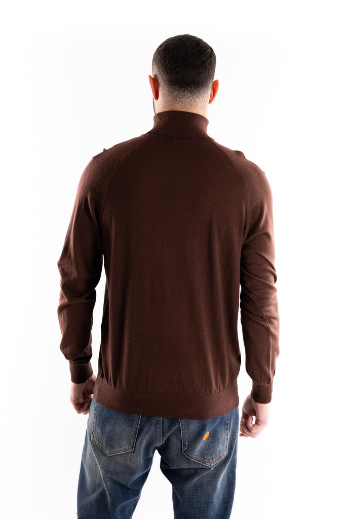 Maglia dolcevita in lana moro W5M015 TESTA DI MORO OUTFIT 