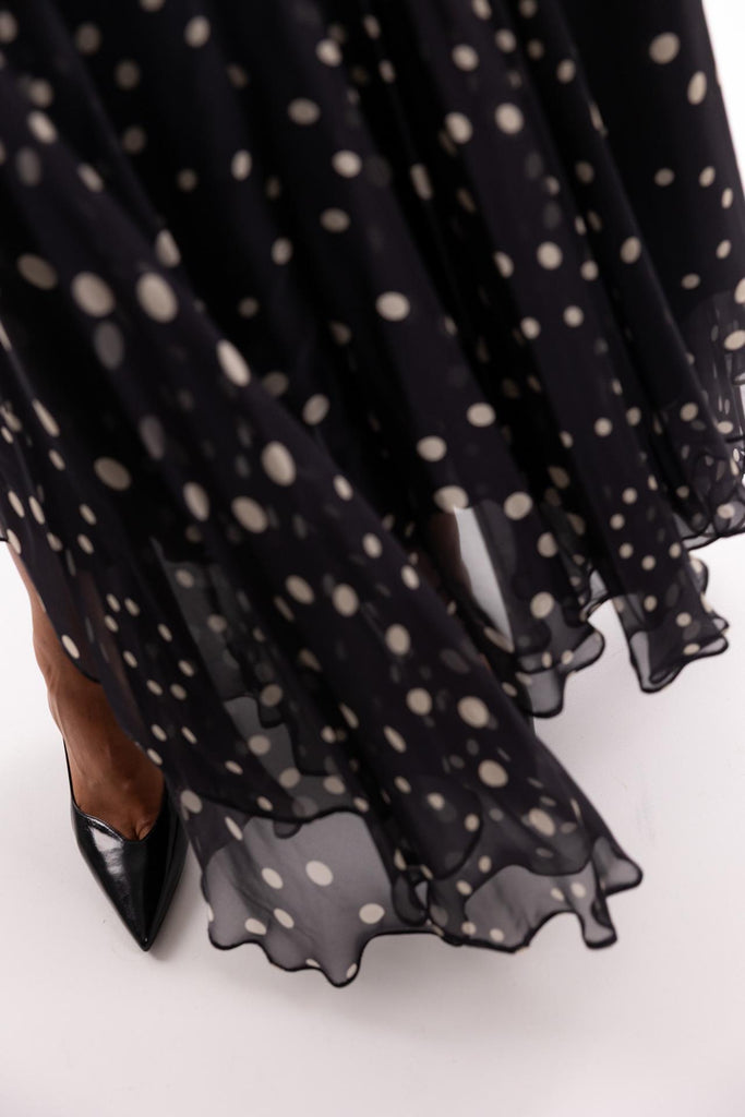 Gonna lunga black pois 15005 NERO 5 PROGRESS 