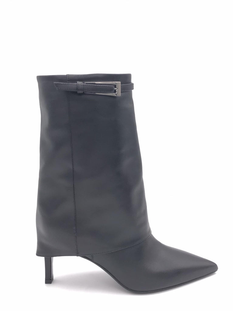 Stivale Dafne in pelle nera con risvolto 2736 NERO ZULIAN 