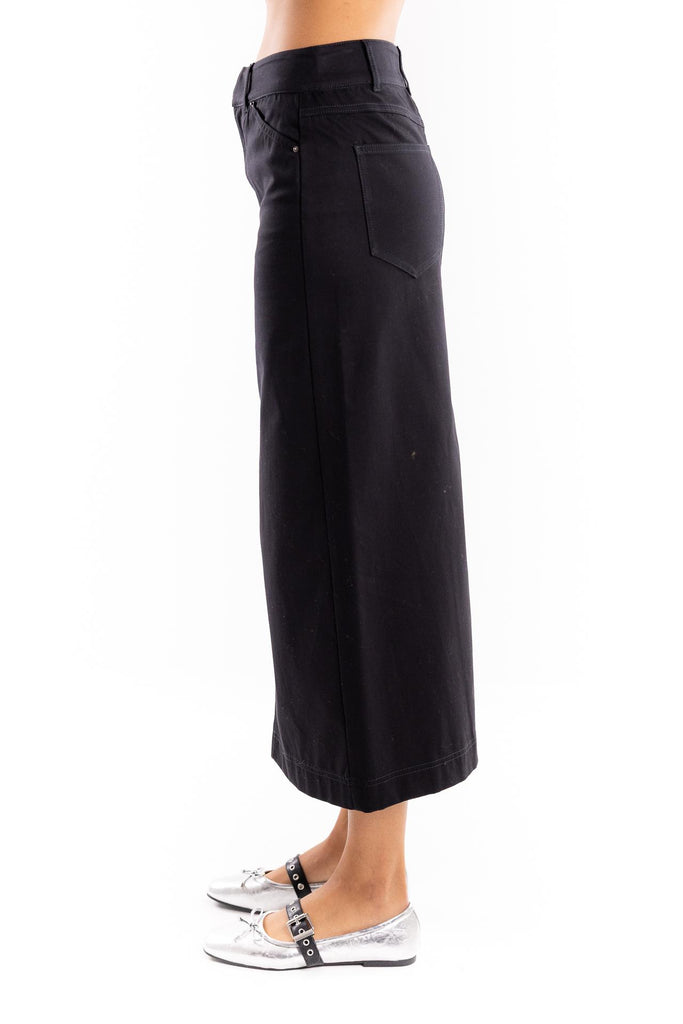 Gonna Sgravio in bull di cotone nero 2523106021200 002NERO MARELLA 