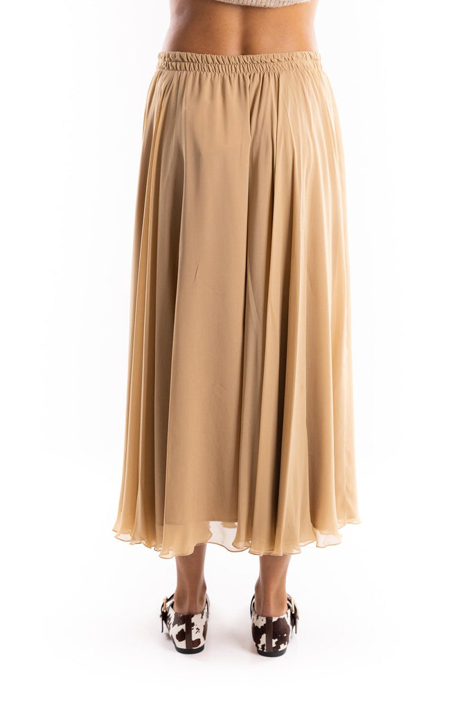 Gonna lunga Brado in georgette beige 2523106011200 003BEIGE MARELLA 