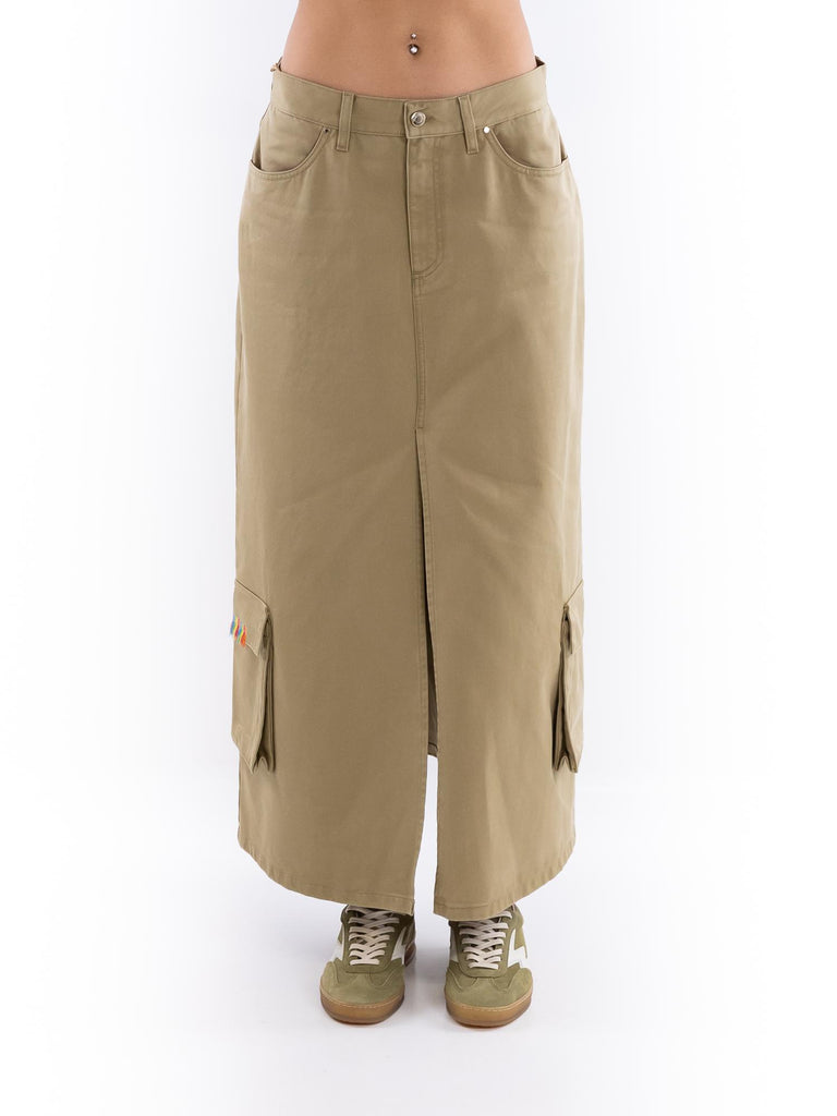 Gonna lunga Monti cargo cachi W2S5039 DTFCLDCACHI DON THE FULLER 