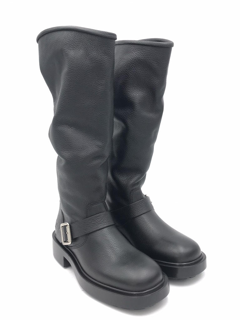 Stivale biker in pelle martellata nera CPH441 NERO COPENHAGEN 