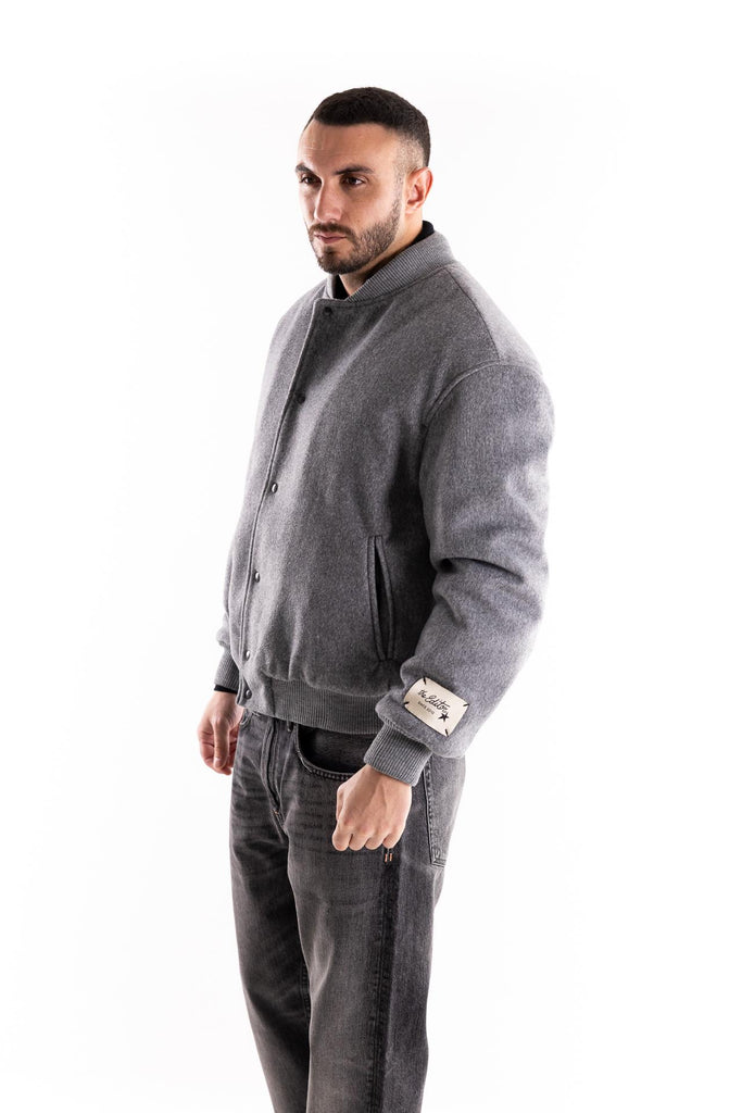 Bomber in lana grigio W5U505 GRIGIO THE EDITOR 