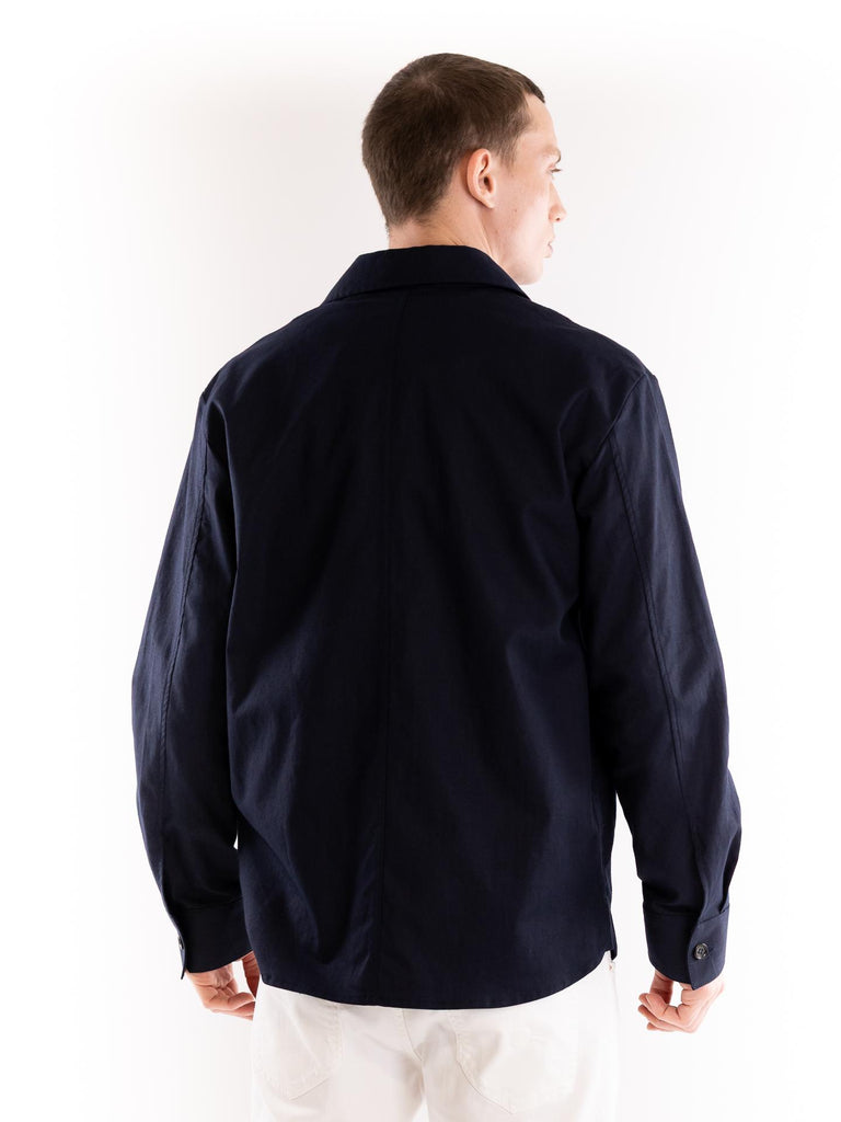 Giacca-camicia uomo in tessuto blu L101 36166685 PAOLO PECORA 