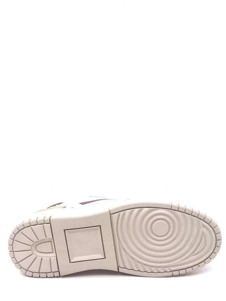 Sneakers donna Torneo pure calf bianco-viola W421-TP-CA-IP BIANCO/VIOLA D.A.T.E 