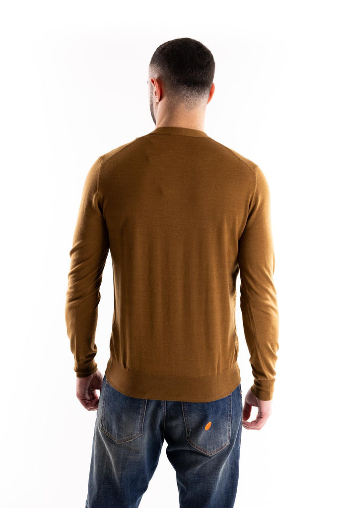 Maglia girocollo in lana finezza 16 bruciato A001 BRUCIATO PAOLO PECORA 