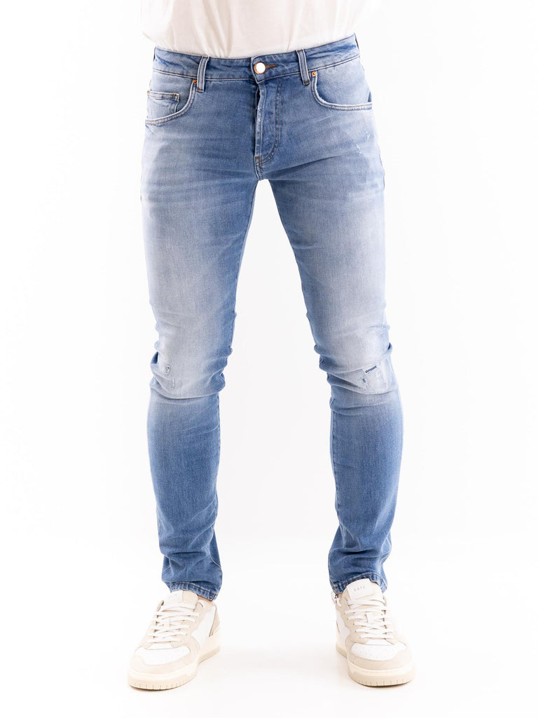 Jeans uomo modello Milano blu chiaro M2S4011 DTF77SCBLU CHIARO DON THE FULLER 