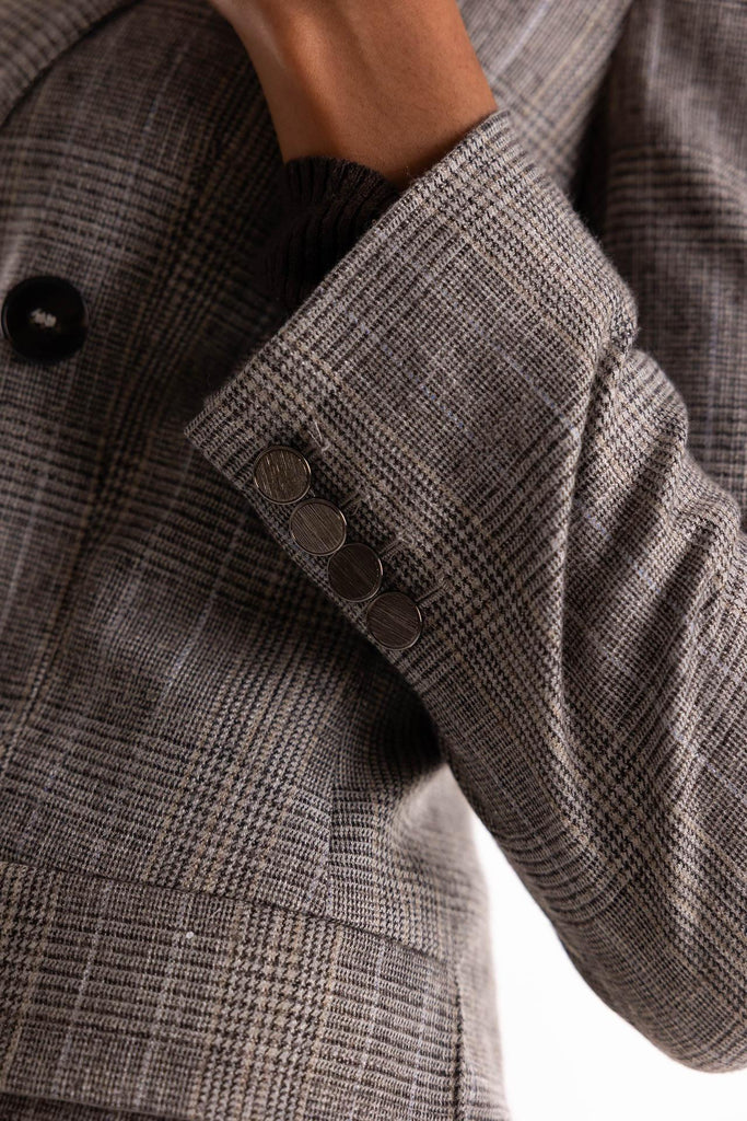 Blazer Rob doppiopetto fluido grigio 2523046081200 001GRIGIO MARELLA 