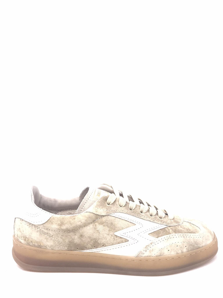 Sneakers donna retrò in crosta beige slavata CL064 BEIGE MOACONCEPT 