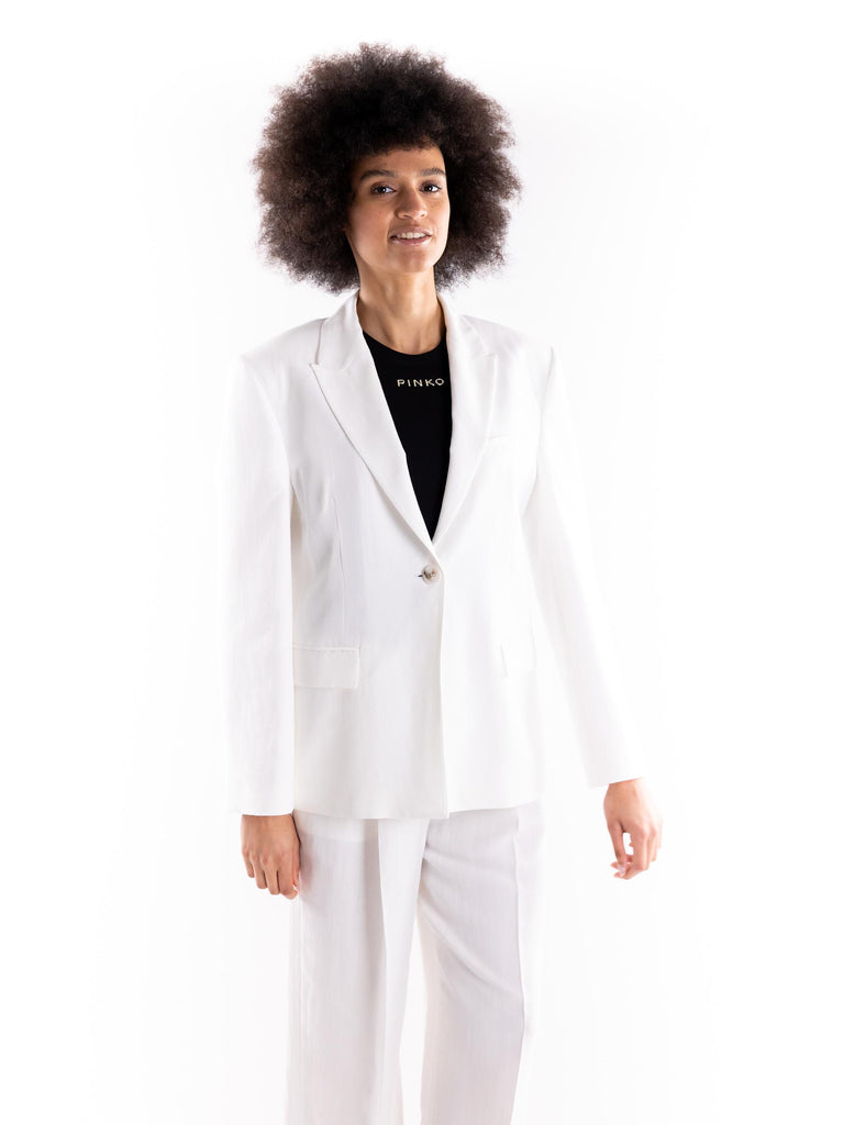 Giacca blazer monopetto Umbrella bianca 104944 A2FAZ05 PINKO 