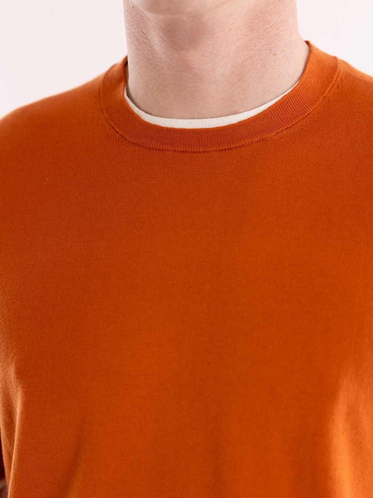 Maglia uomo girocollo arancio A020 F1003430 PAOLO PECORA 