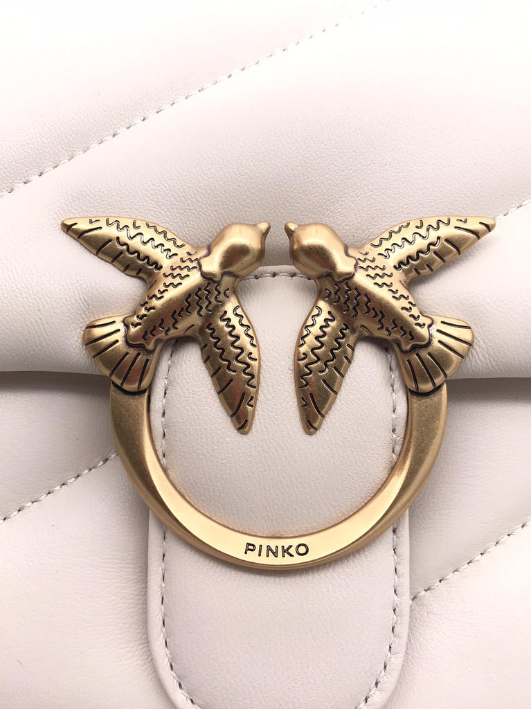 Borsa media love puff maxi quilt bianca 100038 A0F2BIANCA PINKO 