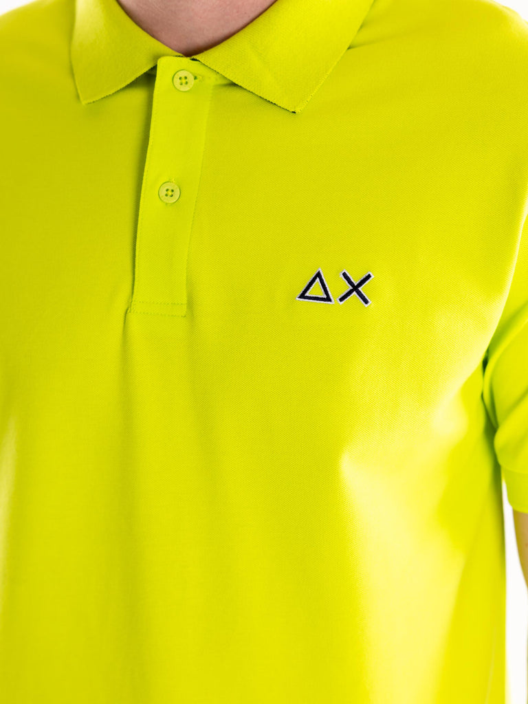 Polo logo beach giallo acido A35140 GIALLO ACIDO SUN 68 
