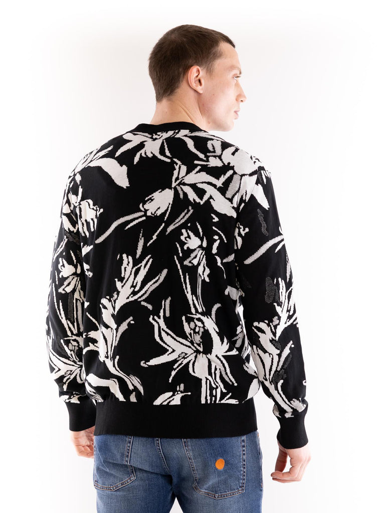 Cardigan uomo nero fantasia A044 F3000004 PAOLO PECORA 