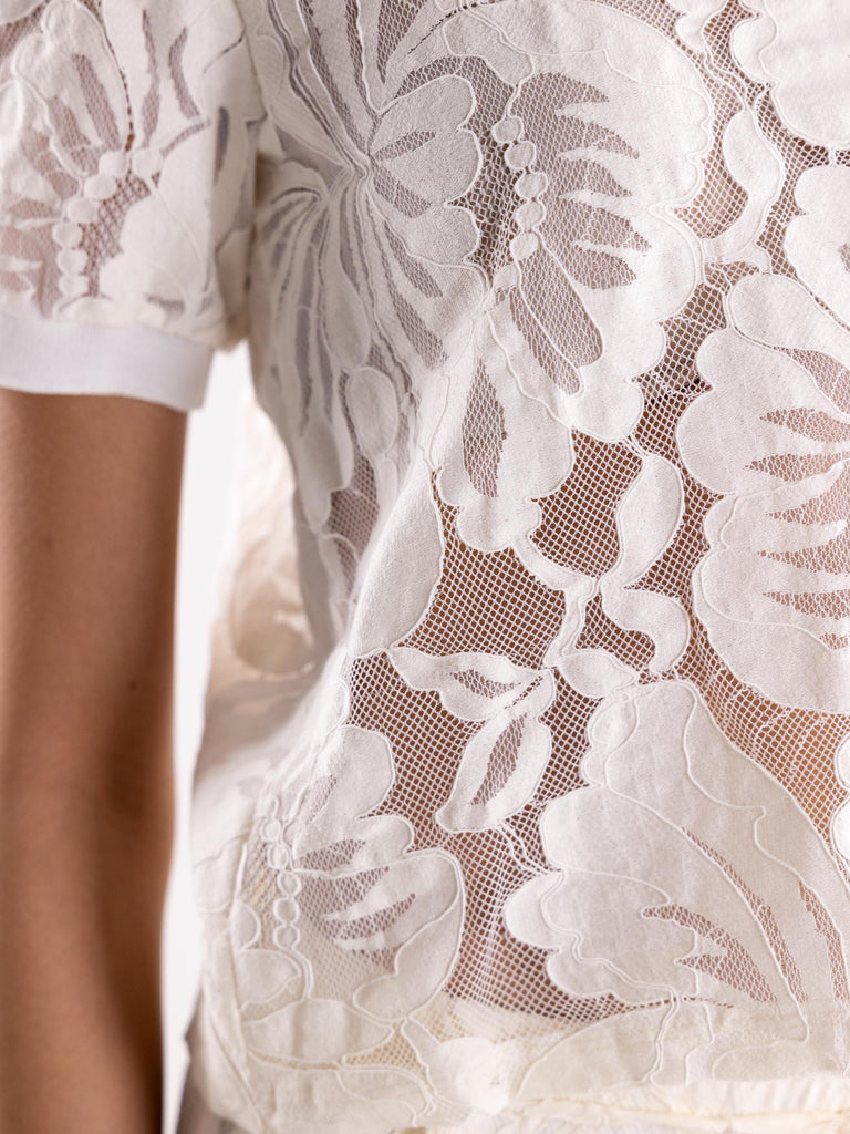 Maglia donna effetto pizzo panna SERIDIA 044 H2O 