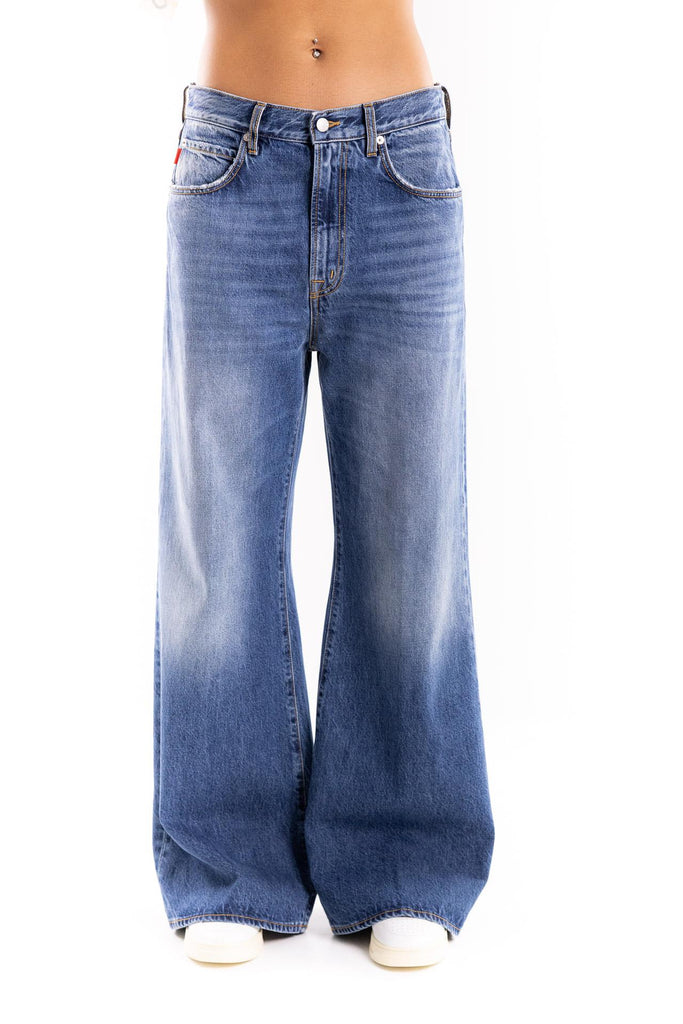 Jeans Nina a palazzo blu 3105T1683496 3496BLU People 