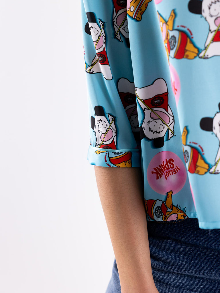 Camicia spoon hello spenk azzurra SPOON SPENK AZZURRO IL THE' DELLE 5 
