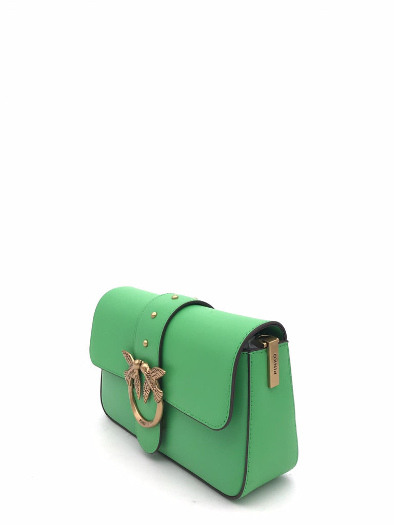 Borsa love one mini slouchy verde 104340 A0QOVERDE ACCESO PINKO 