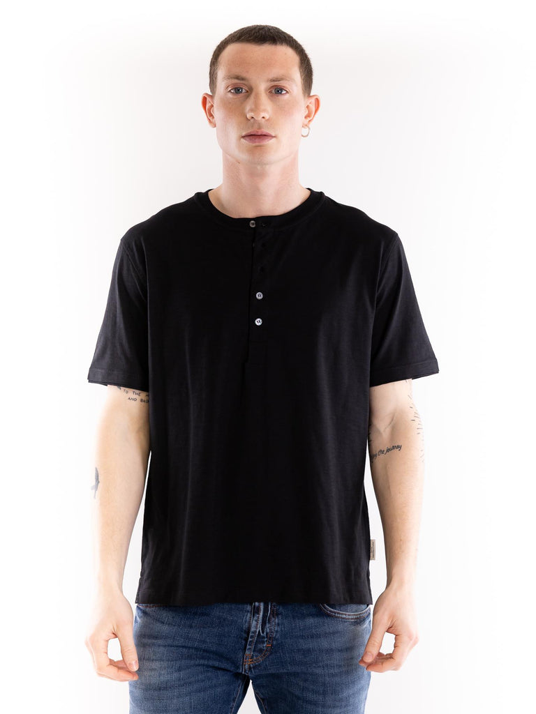 T-shirt uomo serafino nero F061 40129000 PAOLO PECORA 