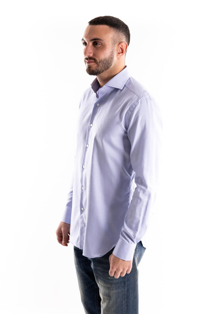 Camicia travel collo francese in oxford azzurro 91831 AZZURRO XACUS 