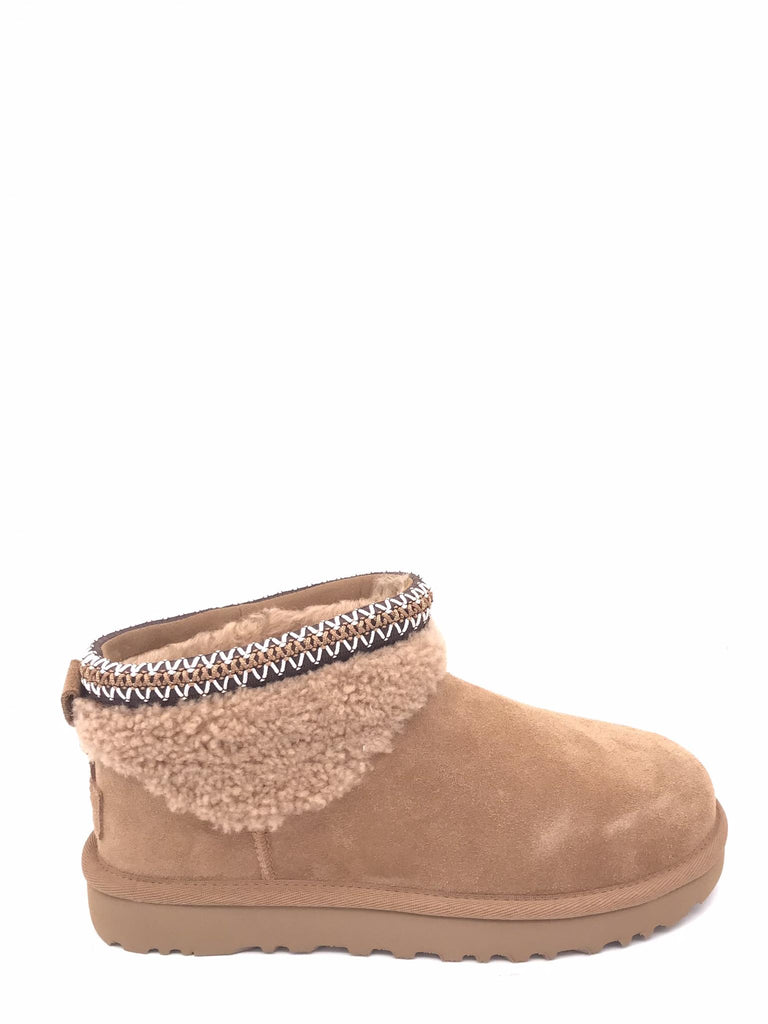 Boot classic ultra mini maxy curly chestnut 1158263 CUOIO UGG 